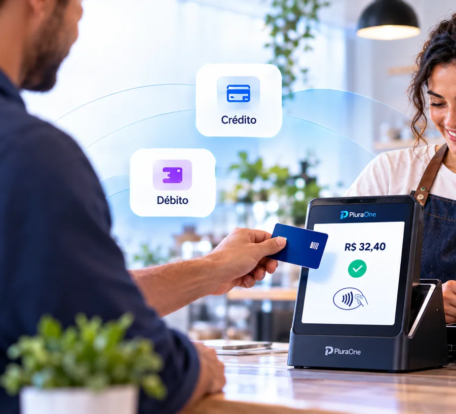 Pagamento por aproximação em maquininha Cielo Smart portátil